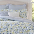 thumbnail image 2 of Laura Ashley  Nora Collection  Comforter Set-Ultra Soft All Season Bedding, Stylish Delicate Design Bedspread with Matching, Euro Shams, and Throw Pillows, Twin, Bright Blue Twin Bright Blue, 2 of 9