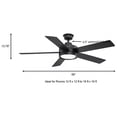 thumbnail image 3 of Home Decorators Collection Baxtan 56-Inch Matte Black Ceiling Fan with LED Light & Remote Control, 3 of 7