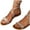 Brown, variant on Summer Women Ladies Fashion Casual Flat Retro Slippers Crystal Shoes Sandals Black 37