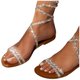 thumbnail image 5 of Amzcrzy Zapatos de mujer,Zapatos de mujer,Zapatillas de mujer, Sandalias planas retro informales de moda de verano para mujer, zapatos de cristal Sandalias Mujer Zapatillas De Casa, 5 of 9