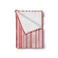 thumbnail image 2 of Coral Soft Flannel Fleece Throw Blanket, Vertically Striped Retro Pattern in Soft Colors Pinkish Old Fashioned, Cozy Plush for Indoor and Outdoor Use, 60" x 80", Coral Pale Pink White, by Ambesonne, 2 of 6
