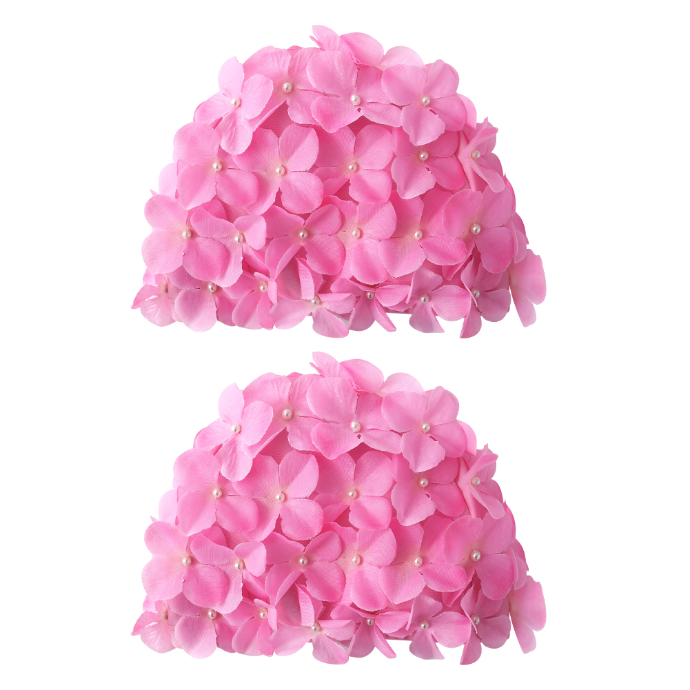 Uccdo Little Girls Retro Style Swimming Hats 3D Flower Petal Bathing