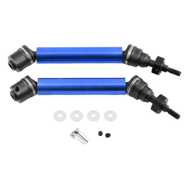 Eje de transmisión de aleación de aluminio con junta universal CVD ajustable para coches RC a escala 1/10 Frente azul