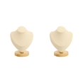 thumbnail image 4 of Guardurnaity Soporte de exhibición de collar, estante de busto de maniquí, contenedor de oficina, tienda de , dormitorio, sala de estar, Beige/S 2Conjunto, 4 of 6