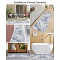 thumbnail image 4 of Marble Texture Front Door Mat Elegant Gray Blue Tone Watercolor Effect Welcome Doormat Indoor Outdoor Entrance Floor Mat Non-Slip Washable Runner Rug for Front Porch Decor 20x47 Inch, 4 of 6