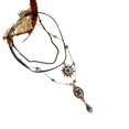 thumbnail image 5 of Collar de cristal con incrustaciones de diamantes, colgante de cadena larga, collar vintage apilado de varias capas, cadena de clavícula para mujer, estilo bohemio de vacaciones para mujer, 5 of 5