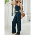 thumbnail image 2 of Two Piece Sets For Women Summer Outfits Lounge Sets Striped Tube Top And Pants Matching Sets Beach Vacation Travel, 2 of 10