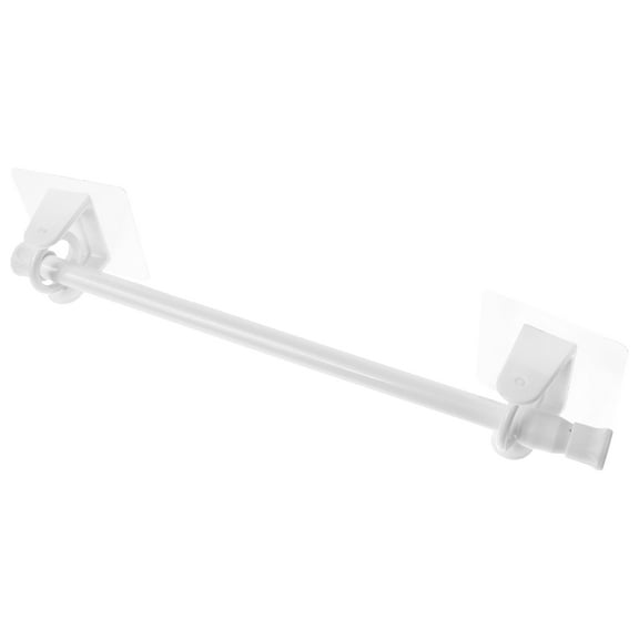 LEORX 1Set White Adjustable Curtain Rod with Corrosion Resistant Material for Home Use