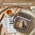 thumbnail image 3 of Yuyamidu Horse Bible Case Cross Bible Cover for Women Brown Quilted Bible Bag Portable Scripture Study Carrying Book Cover Church Bag with Bookmarks Index Tabs, 3 of 8