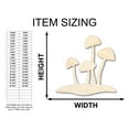 thumbnail image 2 of Unfinished Wood Mushrooms Shape - Craft - up to 46" 20" / 1/8", 2 of 5