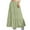 Green, variant on Women's Fashion Elastic Waist Tie Belt Loose A-Line Skirt - Polyester - S-XXL Sizes