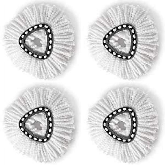 4 Pack Spin Mop Refill - Mop Replace Head, Microfiber Spin Mop Refills, Mop Head Replacements Easy Cleaning Floor Spinning Heads Mop, Spin Mop Head Replacement for Floor Cleaning