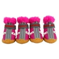 thumbnail image 2 of Dengjunhu 4Pcs Puppy Shoes Fastener Tape Keep Warmth Portable Pet Sneaker Boots for Small Dogs, 2 of 7