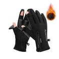 thumbnail image 2 of Unisex Winter Ski Gloves Touchscreen Compatible Open Fingerless Design Windproof Lined with Zipper Warm And Insulated for Outdoor Sports Mens Gloves Winter, 2 of 4