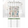 thumbnail image 6 of No Hook Shower Curtain with Snap in Liner, Summer Vintage Starfish Seahorse Seashell Seaweed Hotel Shower Curtains for Bathroom, Washable Shower Curtain Liner Set with Mesh Top Window, 66"x72", 6 of 6