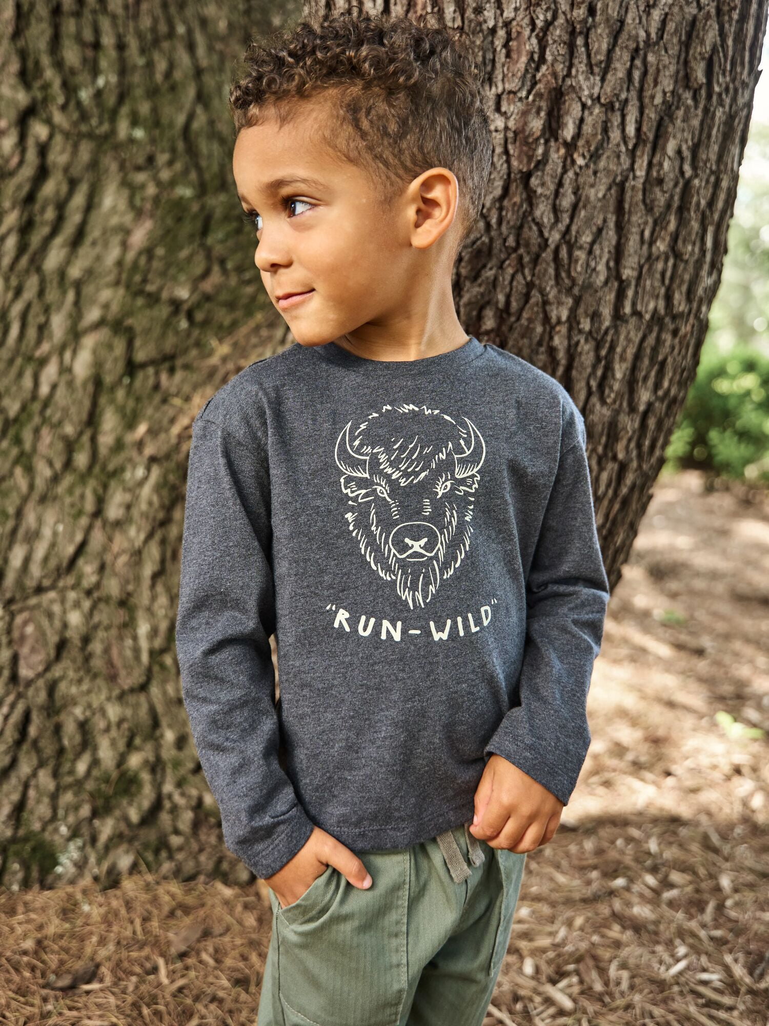 Modern Moments by Gerber Toddler Boy Heathered Graphic Tee and Joggers Outfit Set, Sizes 12 Months - 5T