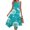 Mint Green, variant on Women's Vintage Floral Print Sleeveless Midi Dress Round Neck Asymmetric Hem Casual Dress with Elastic Cuffs for Weekend Getaways,Army Green L