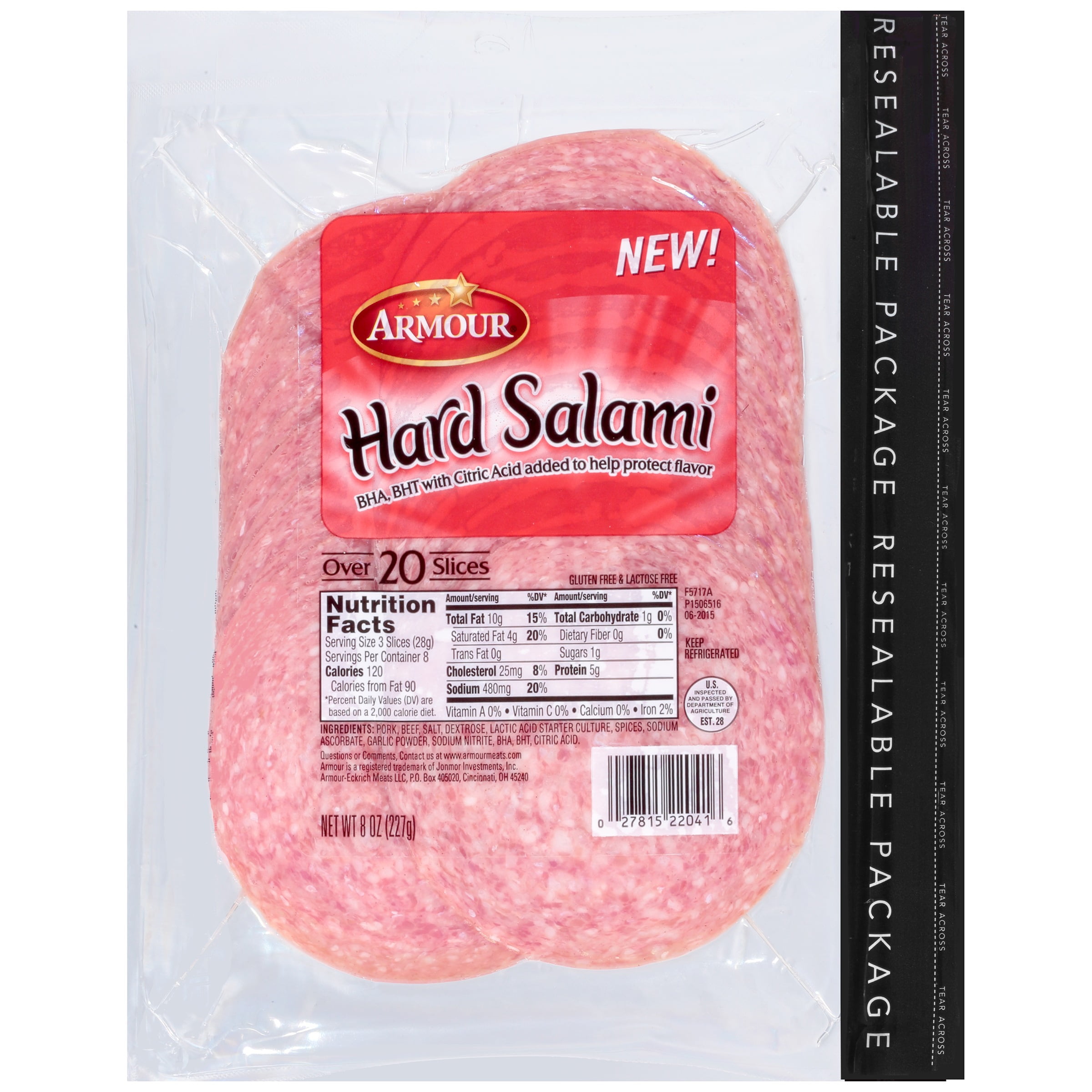 Armour Hard Salami, 8 Oz.