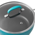 thumbnail image 5 of The Pioneer Woman Frontier Speckle Aluminum 3-Quart Sauce Pan, Teal, 5 of 7