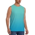 thumbnail image 2 of Fotbe Teal Turquoise Men's Camiseta sin Mangas Estampada para Hombres, Playera Casual para Gimnasio, Entrenamiento, Playa-Small, 2 of 7