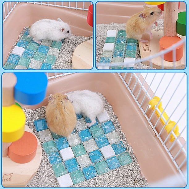 Hamster Cooling Pad Crystal Stone Pet Cooling Mat Pet Sleep Mat for Small Pets