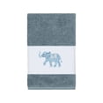 thumbnail image 4 of Authentic Hotel and Spa  Turkish Cotton Elephants Embroidered Teal Blue 8-piece Towel Set, 4 of 4