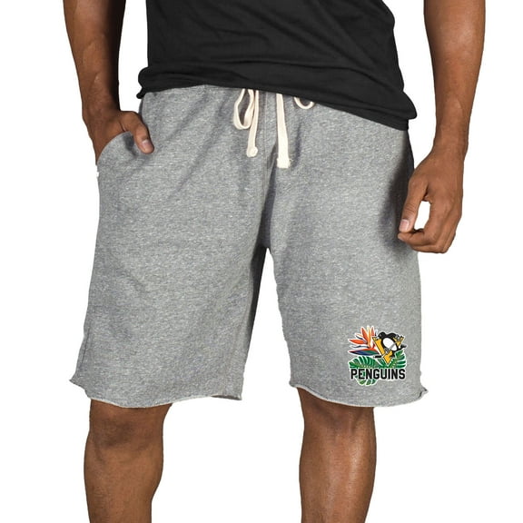 Men's Concepts Sport Gray Pittsburgh Penguins Mainstream Tri-Blend Shorts