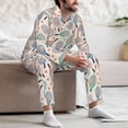thumbnail image 7 of Sikiie Cute Tennis Racket Mens Pajama Set, Soft Warm Long Sleeve Sleepwear, Cozy Button-Down Pjs for Men-X-Large, 7 of 7