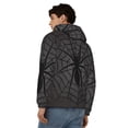 thumbnail image 4 of Vsdgher Black Spider On Web 1 Mens Hoodies Zip Hoodie, Hoodies for Men, Zip-up Hooded Sweatshirt-3X-Large, 4 of 5