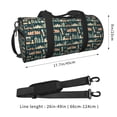 thumbnail image 2 of Fotbe UAE Travel1 1 Bolsa Deportiva de Lona Plegable con Estampado, Bolsa de Gimnasio con Bolsillo Seco/Húmedo, Bolsa de Viaje Ultraligera de Gran Capacidad, 2 of 6