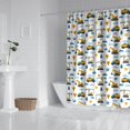 thumbnail image 2 of Cartoon Construction Vehicles Cranes Shower Curtain 72"x84" ,Bathroom Decorative Shower Curtains Set with 12 Hooks,Modern Waterproof Washable Shower Curtain, 2 of 6