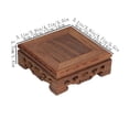 thumbnail image 2 of Base cuadrada tallada en madera de secuoya for decoración del hogar, jarrones, plantas, esculturas y soportes de exhibición., 2 of 7