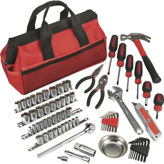Ironton Tool Bag Set, 70-Pc., 1/4in. and 3/8in. Drive