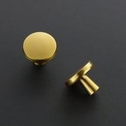 Ravinte 5 Pack Drawer Pulls 1-1/4 Inch Kitchen Cabinet Knobs Solid Round Dresser Drawer Knobs Brushed Brass Dresser Knobs Drawer Knobs Simple Cabinet Hardware For Cupboard Drawer Pulls