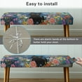 thumbnail image 4 of Xoenoiee Cat Daisy Flower Pattern Stretch Dining Bench Cover, Washable Bench Seat Protector Cover, Anti-Dust Removable Bench Slipcover for Kitchen, Living Room, Bedroom, 4 of 7