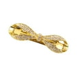 thumbnail image 2 of Eoperou Women Hairpin Shiny Rhinestone Hollow Out Bow-knot Shape Anti-rust Elastic Hair Decoration Lightweight Anti-slip Hair Barrette Hair Accessories, 2 of 8