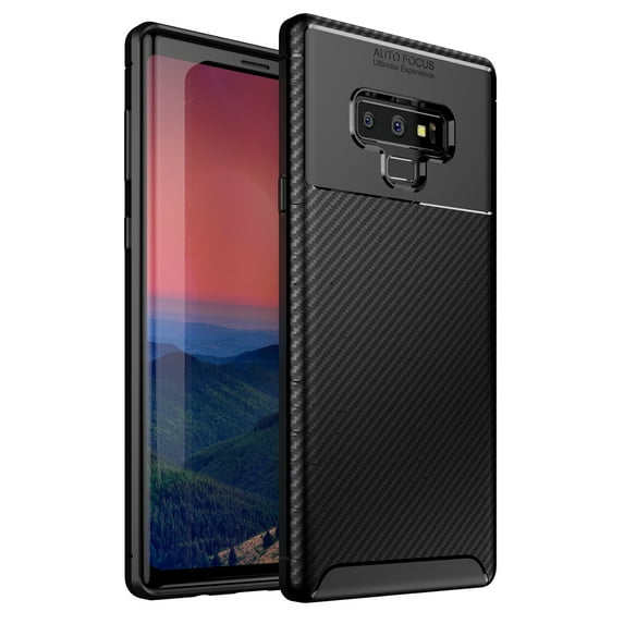 Samsung Galaxy Note 9 Case, Kaesar Premium TPU Carbon Fiber Texture Shell Design Slim Fit Flexible Lightweight Durable Protective Case Cover for Galaxy Note9 (Black)