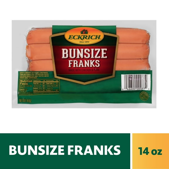 Eckrich Bunsize Franks, 14 oz