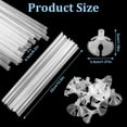 thumbnail image 2 of Trianu 40 Pcs Balloon Sticks, 12" Long Plastic Clear Balloon Sticks With Bases, Balloon Holder Sticks Balloon Weights for Tying Balloon Arch, General Celebration, 2 of 7