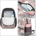 thumbnail image 4 of Bull Terrier and Leaves Pink Pattern 17" School Backpacks for Teens,Waterproof Oxford Fabric,S-Shape Padded Straps for School,Travel,Hiking,Camping, 4 of 6