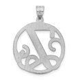 thumbnail image 4 of FB Jewels Sterling Silver Rhodium-plated Fancy Script Initial Y Charm, 4 of 4