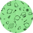 thumbnail image 1 of Ahgly Company Indoor Round Patterned Jade Green Area Rugs, 8' Round, 1 of 6