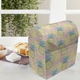 thumbnail image 4 of Hawaiian Lounger Chair Bag, Pastel Rhythmic Pineapples Pattern on Palm Tree Silhouette Background, High Capacity Storage with Handle Container, Lounger Size, Rose and Pale Yellow, by Ambesonne, 4 of 5