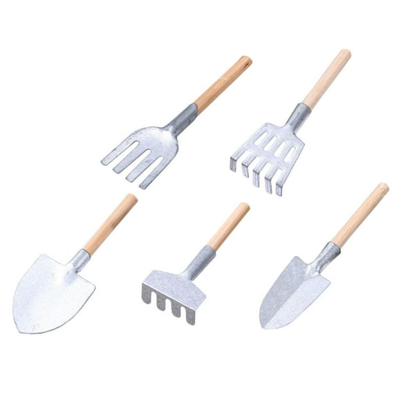 SHISUYAN 5Pcs Bonsai Flower Mini Shovels Multi-function Shovels Gardening Tool Decors