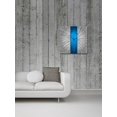 thumbnail image 3 of Metal Art Studio 'Blue Stripe Clock' Modern Metal Wall Clock, 3 of 3