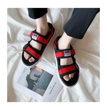 

Men s Sandals Leather Open Toe Beach Sandal Outdoor Summer Sport Sandals-red-X-Large