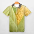 thumbnail image 3 of Corn Cob Men Zipper T-shirt Summer Casual Short Sleeve T-shirt Top, 3 of 7
