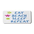 thumbnail image 1 of Saying Computer Mouse Pad, Typography Doodle Eat Beach Sleep Repeat Motive Message, Rectangle Non-Slip Rubber Mousepad X-Large, 35" x 15" Gaming Size, White Multicolor, by Ambesonne, 1 of 2