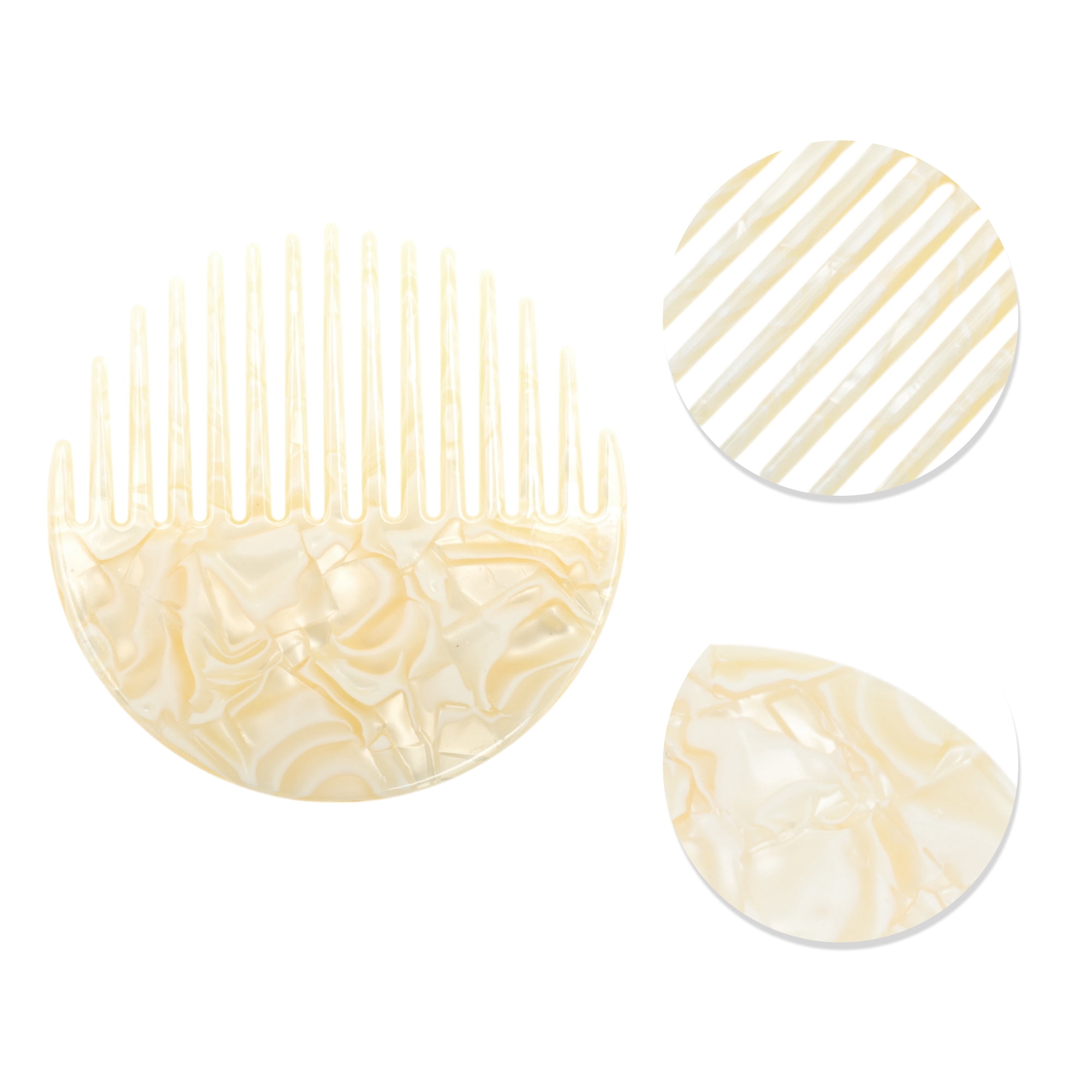 Unique Bargains 1 Pc Durable Convenient Round Hair Comb for Styling Detangling Yellow