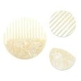 thumbnail image 3 of Unique Bargains 1 Pc Convenient Round Hair Comb Yellow Acetate Sheet, 3 of 6